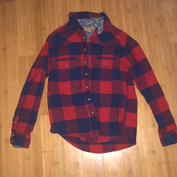 JACHS Girlfriend Tops - Long sleeve flannel